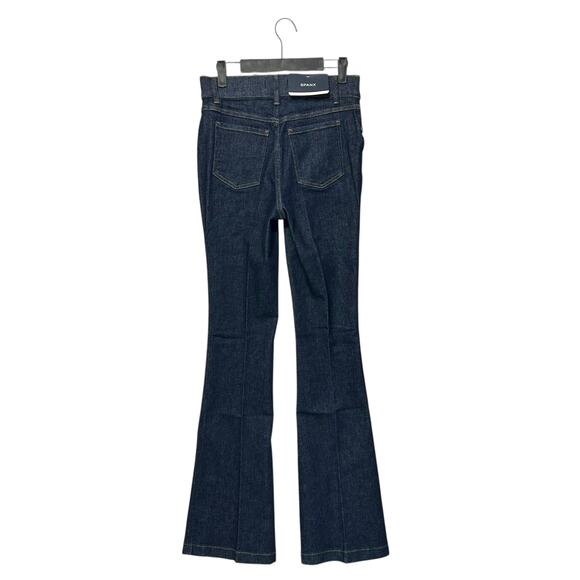 SPANX Original EveryWear Flare Jeans NWT Women's Sz SP Raw Indigo Skinny Shaping - Picture 3 of 9